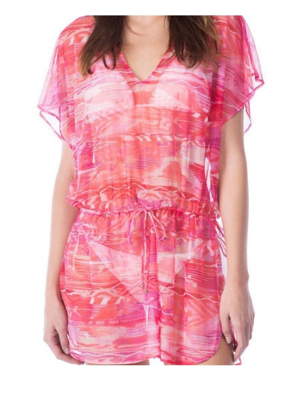 Ralph Lauren Pink Coral Printed Tunic